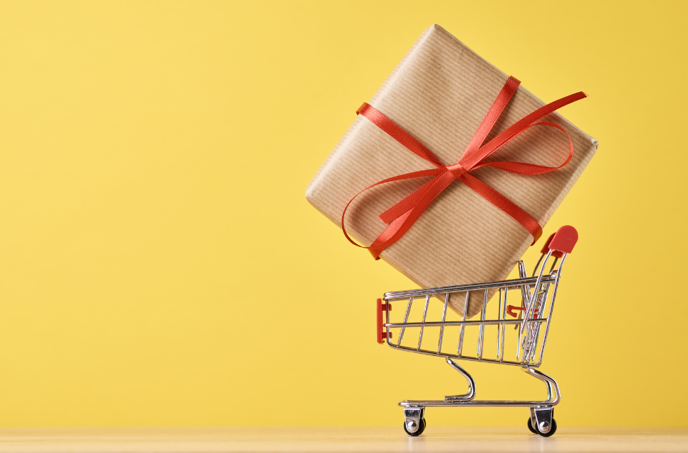 Een cadeautje in de winkelwagen
